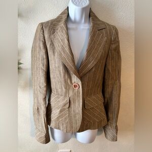 YUMI MAZAO‎ vintage French linen blazer size 38